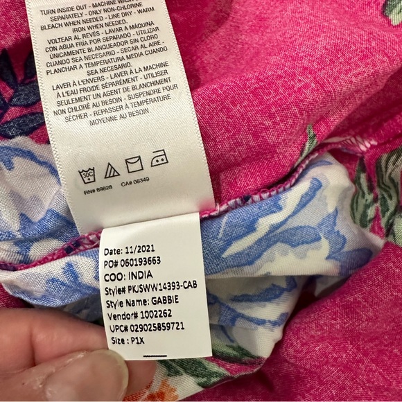 Jessica Simpson Gabbie Hi-Low Dress Pink Floral 1X NWT - Picture 10 of 10